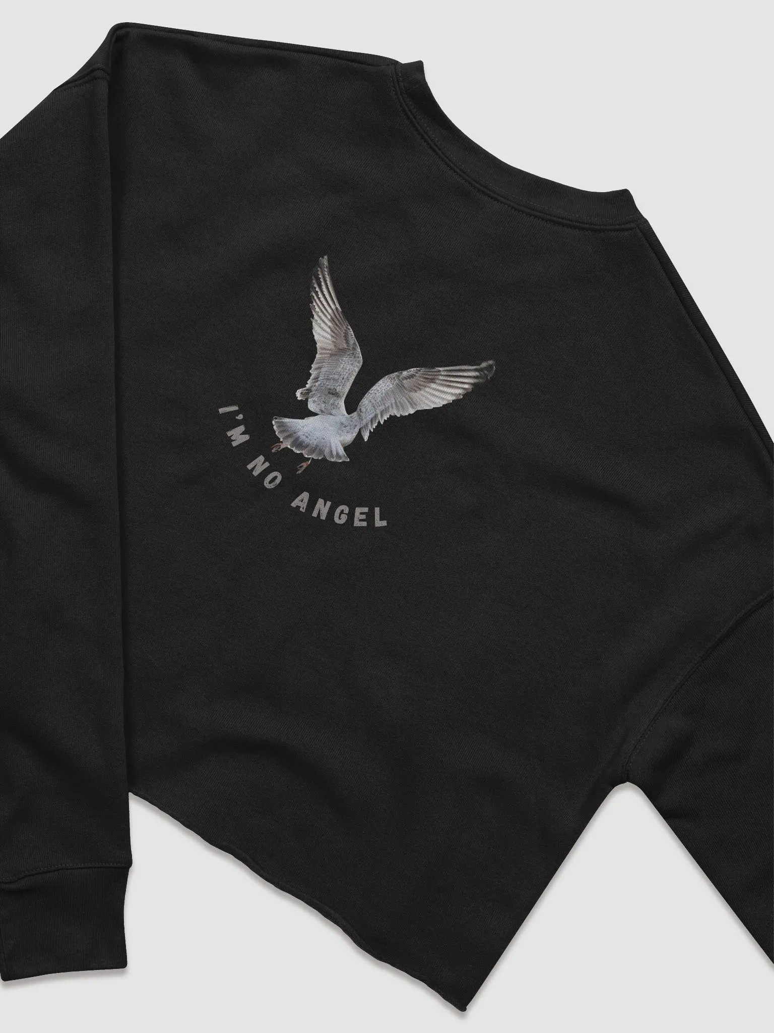 I'm No Angel Seagull Fleece Crop Sweatshirt product image (4)