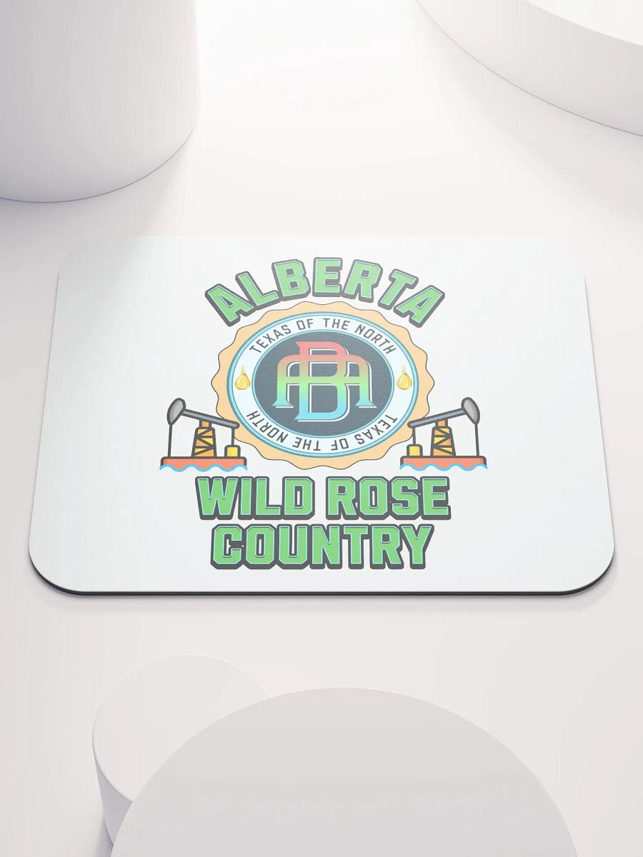 Alberta Wild Rose Country Emblem Mouse Pad product image (2)
