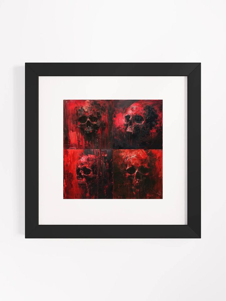 Crimson Skulls – Abstract Variants Art Print product image (1)