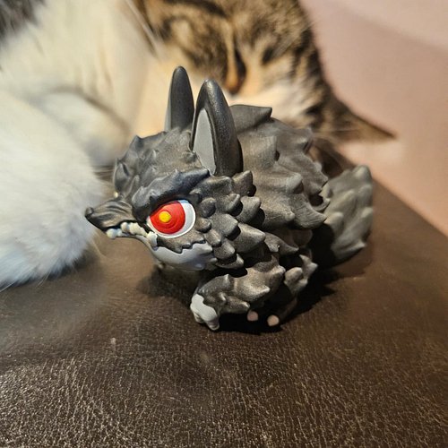 When you don't know what to use as a background 😅. At least they're both fluffy.
Werewolf model by @grumpii.art 
.
.
.
#artto...