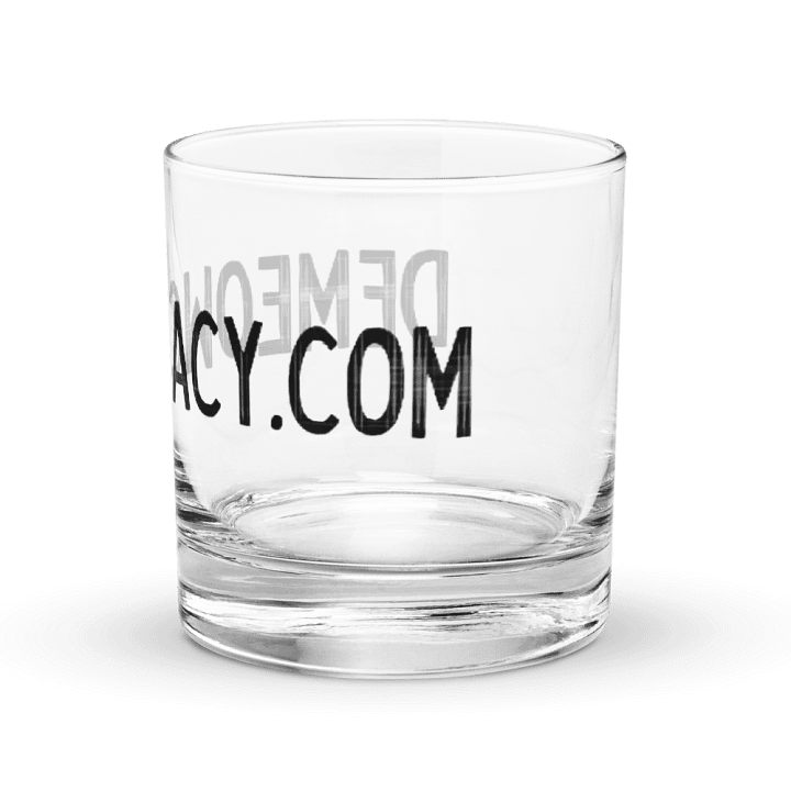 Demeowcracy Black Plaid Letters Chromatic Rocks Glass product image (2)