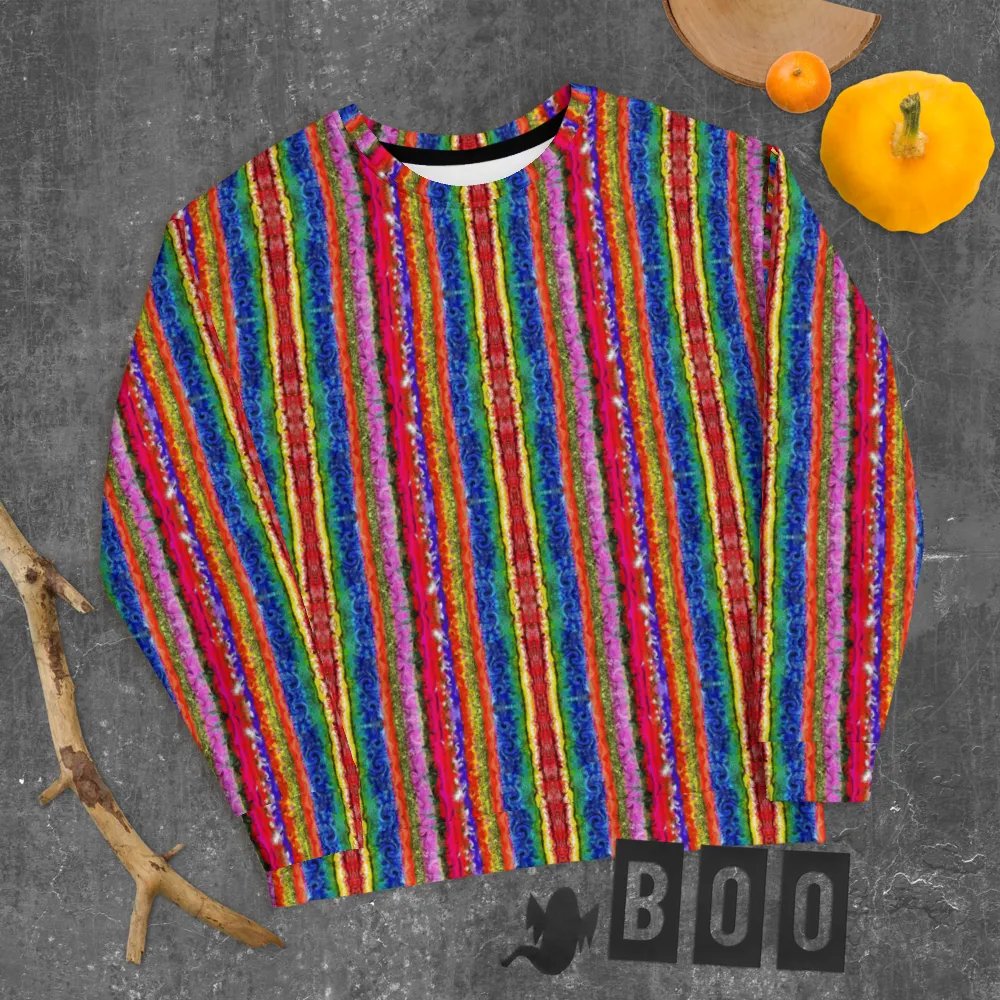 Boho colorful Stripes Unisex Sweatshirt product image (9)