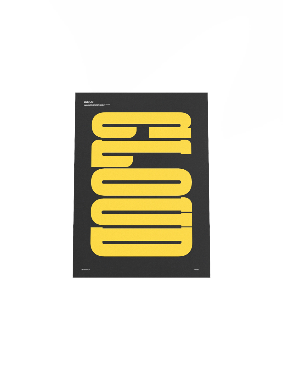 CLOUD - Bold Yellow Letters Poster product image (5)