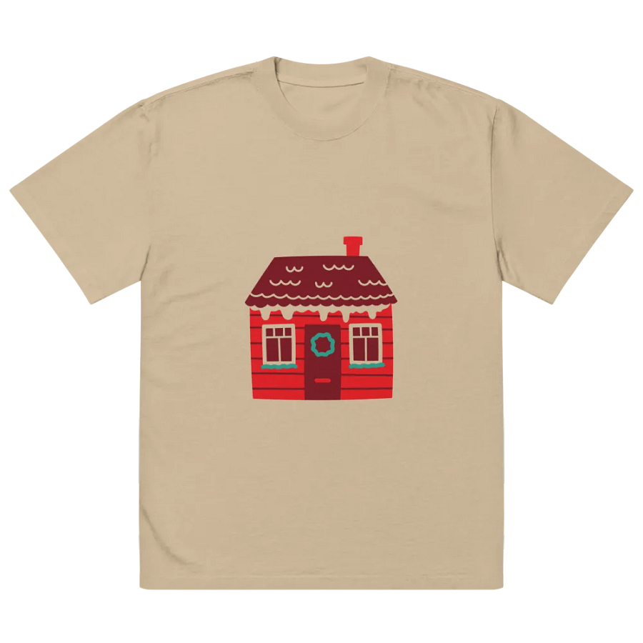 Cozy House Illustration Oversized T-Shirt product image (2)