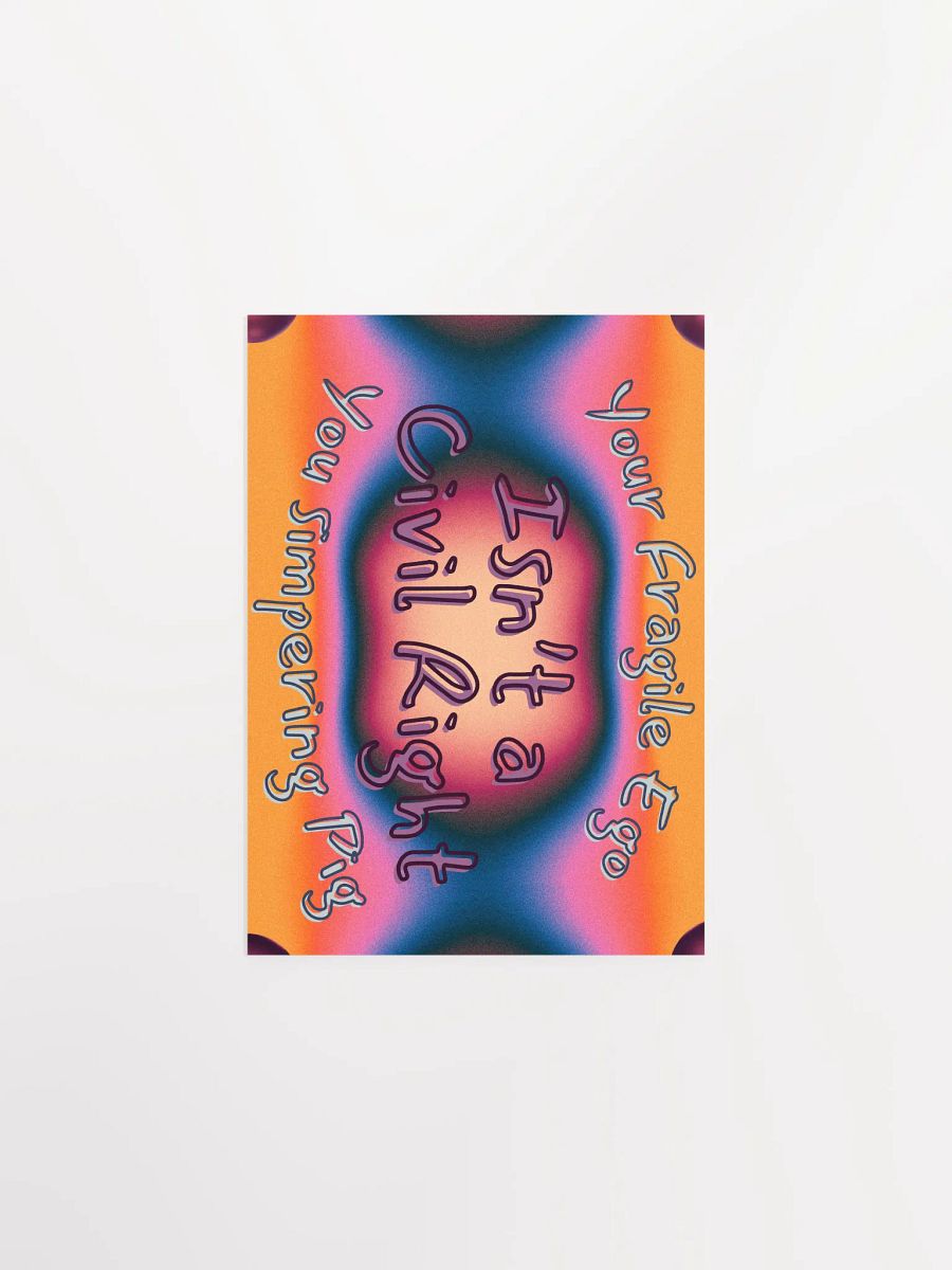 Hands Off DEIA, Your Fragile Ego, Protest Poster product image (2)