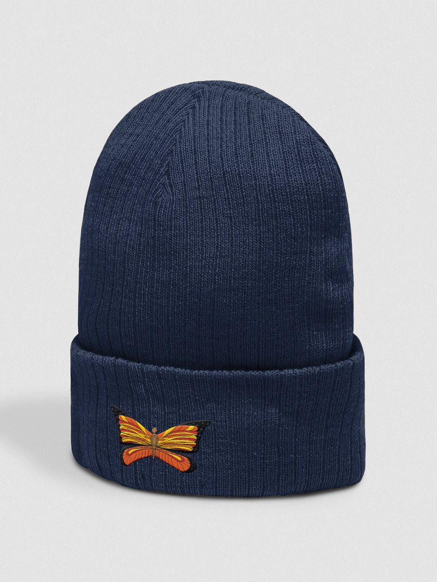 Symmetrical Wings Ribbed Knit Beanie product image (8)