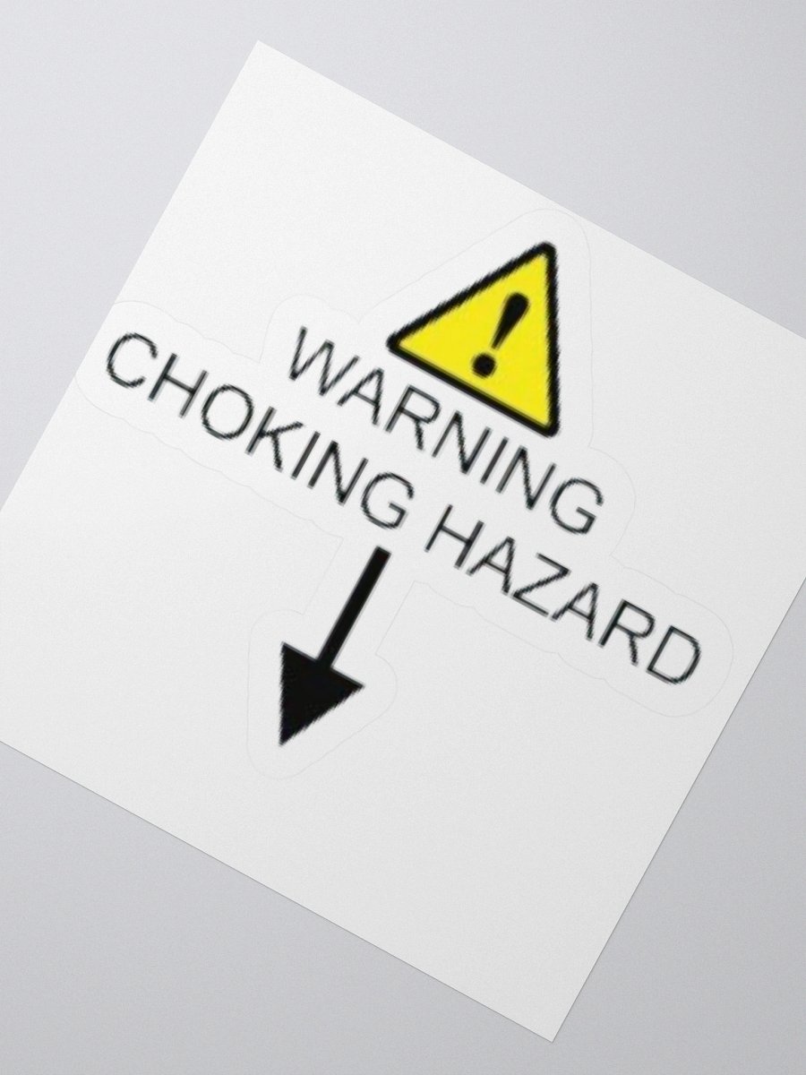 Warning Choking Hazard Sticker product image (2)