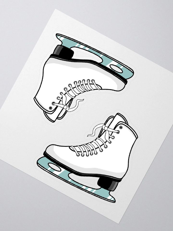 White Ice Skates Sticker Set product image (1)