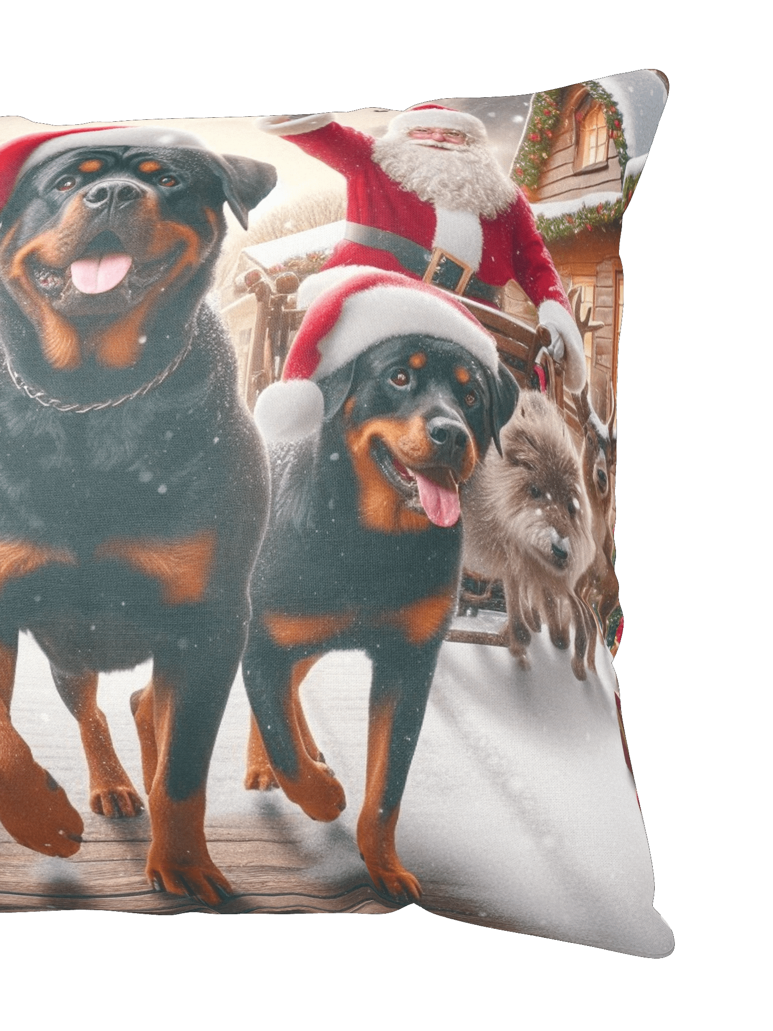 Rottweiler Santa Paws Festive Pillow product image (4)