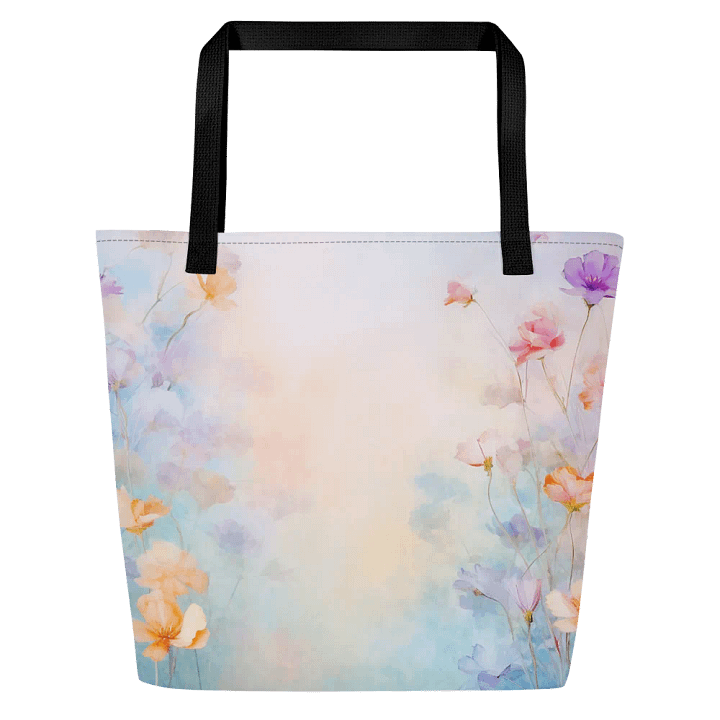 Blooms & Blush Pastel Polyester Tote Bag product image (2)