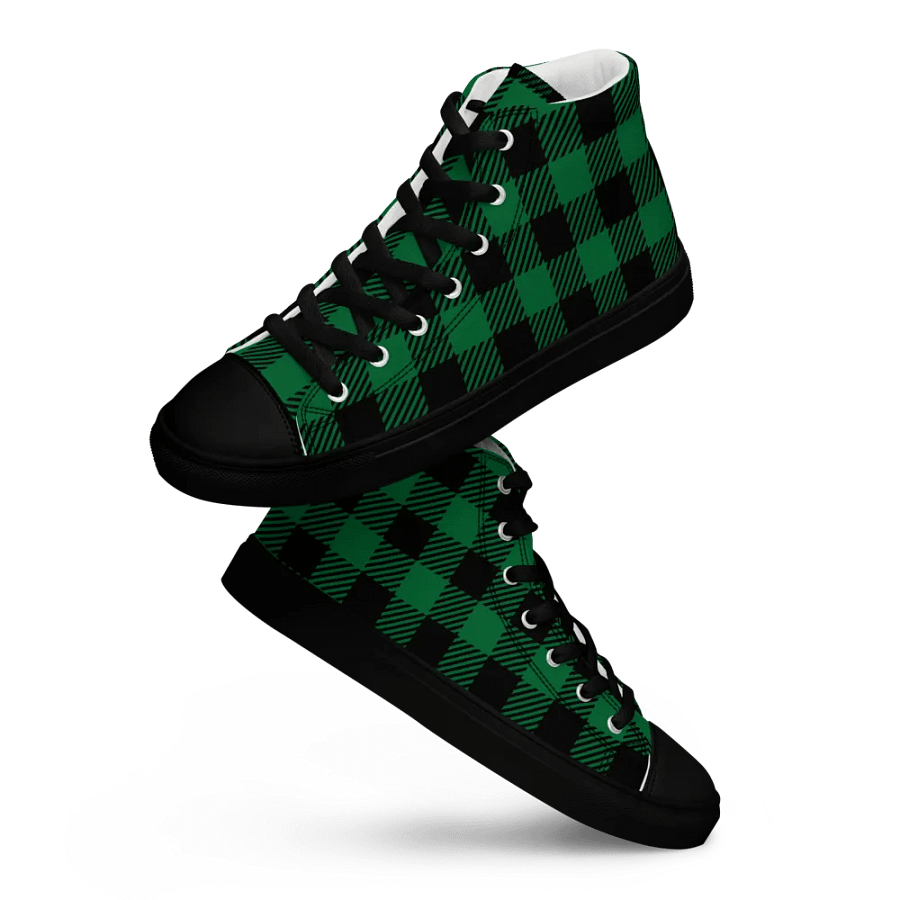 Mens Green Plaid Shoes product image (8)