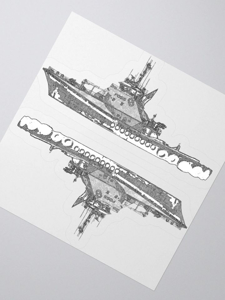 1 Foss Tugboat Sketch Kiss Cut Stickers product image (7)