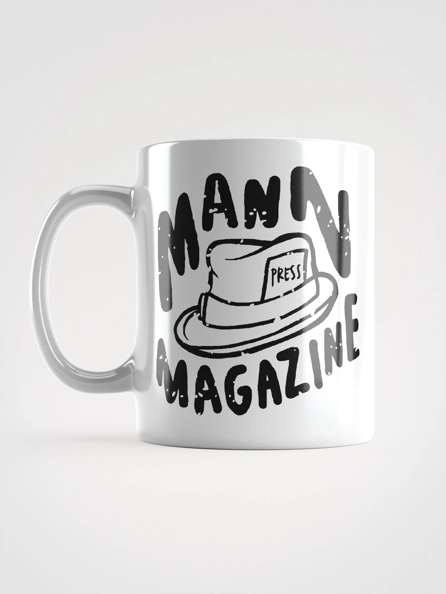 MANN Magazine Press Hat White Coffee Mug product image (6)