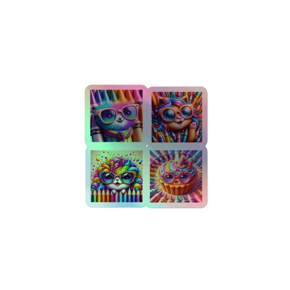 Whimsical Creatures Holographic Sticker Set product image (1)