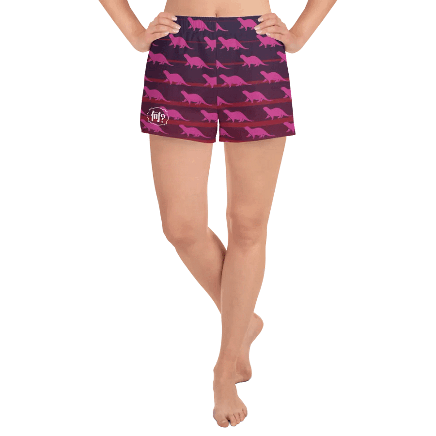 Otters on the Horizon Patterned Unisex Athletic Shorts product image (9)