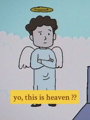 yo, this is heaven ?? more vids on YouTube (link in bio) #animation #squigglevision #existentialism