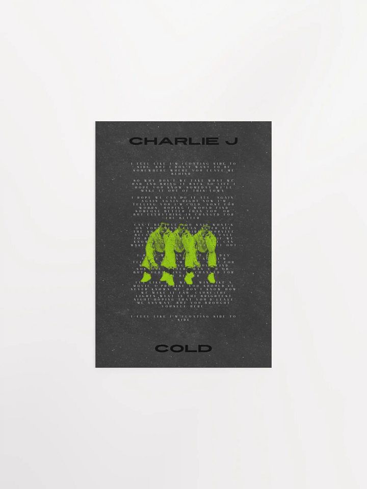Cold Lyric Poster product image (1)