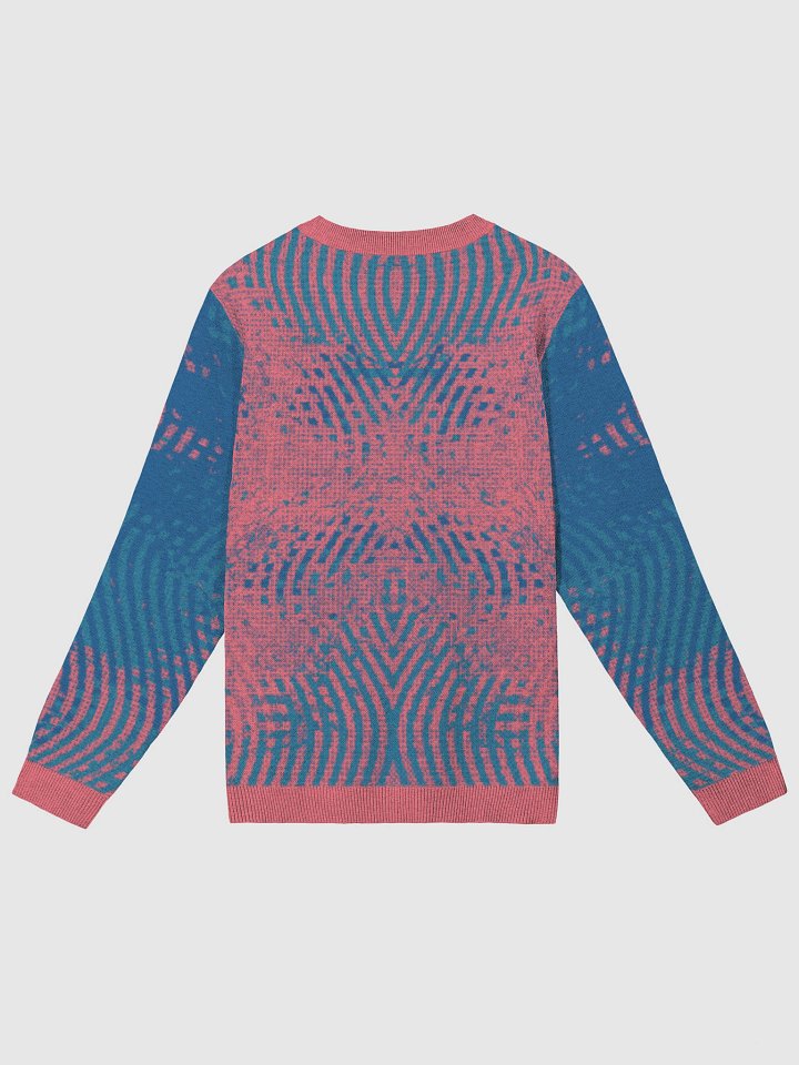 Retro-Futuristic Crewneck Sweater – Coral & Teal product image (2)