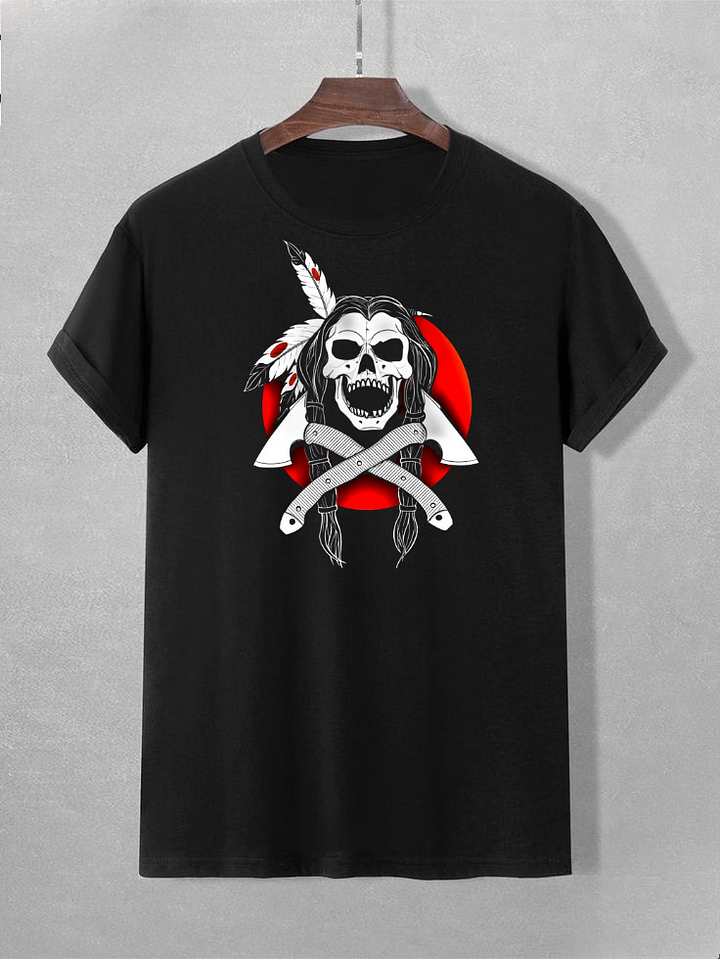 Tribal Skull Braids Unisex Tee product image (1)