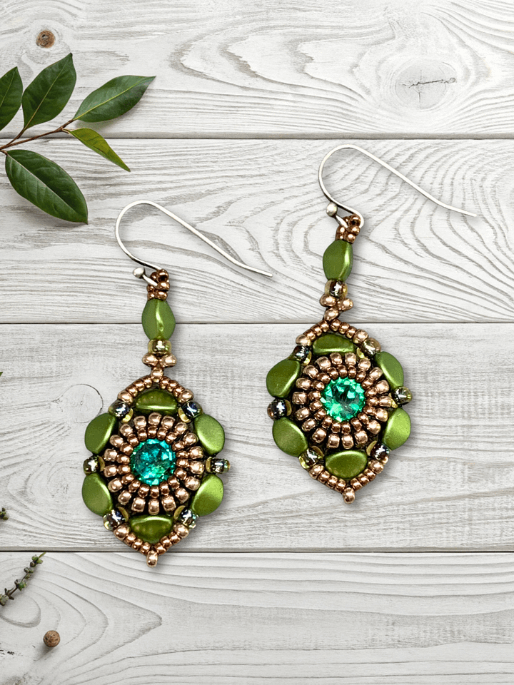 Spellbound Beaded Earrings - Green product image (1)