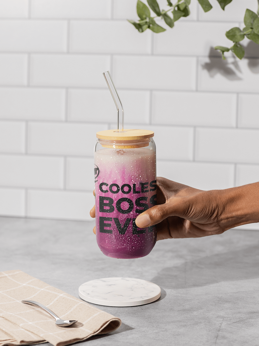 Can-Shaped Glass Tumbler – Coolest Boss Ever | Sleek, Trendy & Leadership-Approved product image (4)