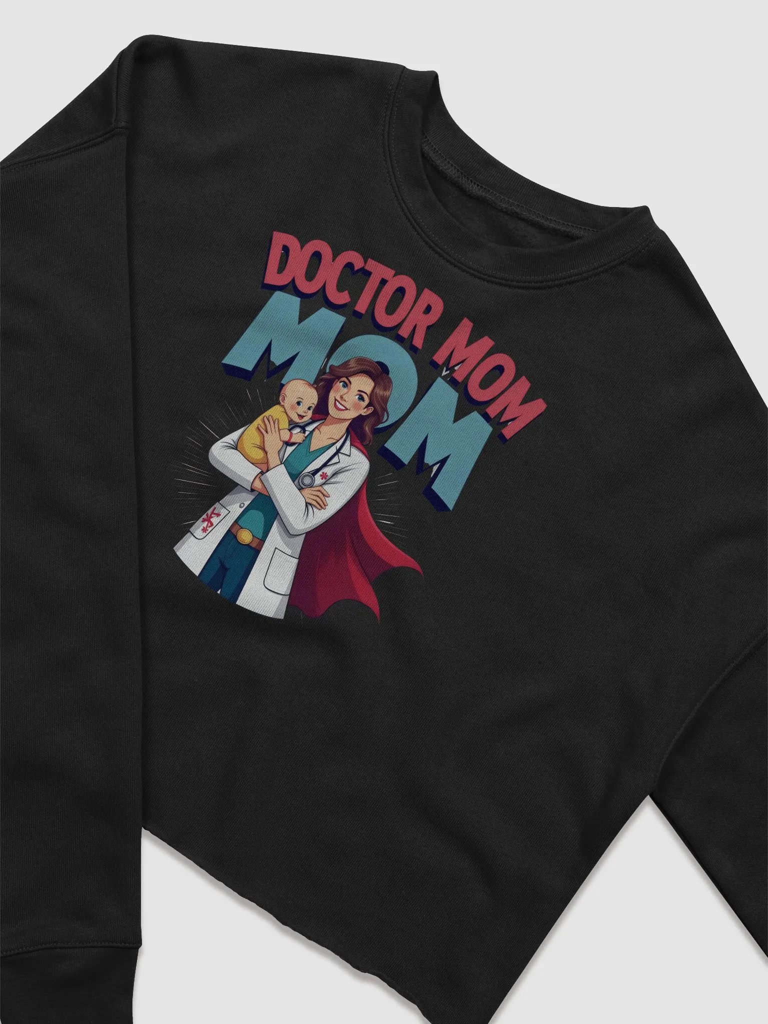 Doctor Mom Fleece Crop Sweatshirt product image (8)