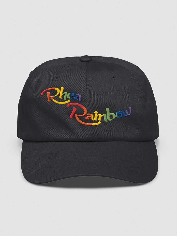 🌈Rhea Rainbow Classic Black Hat – Timeless Style, VTuber Energy! product image (1)