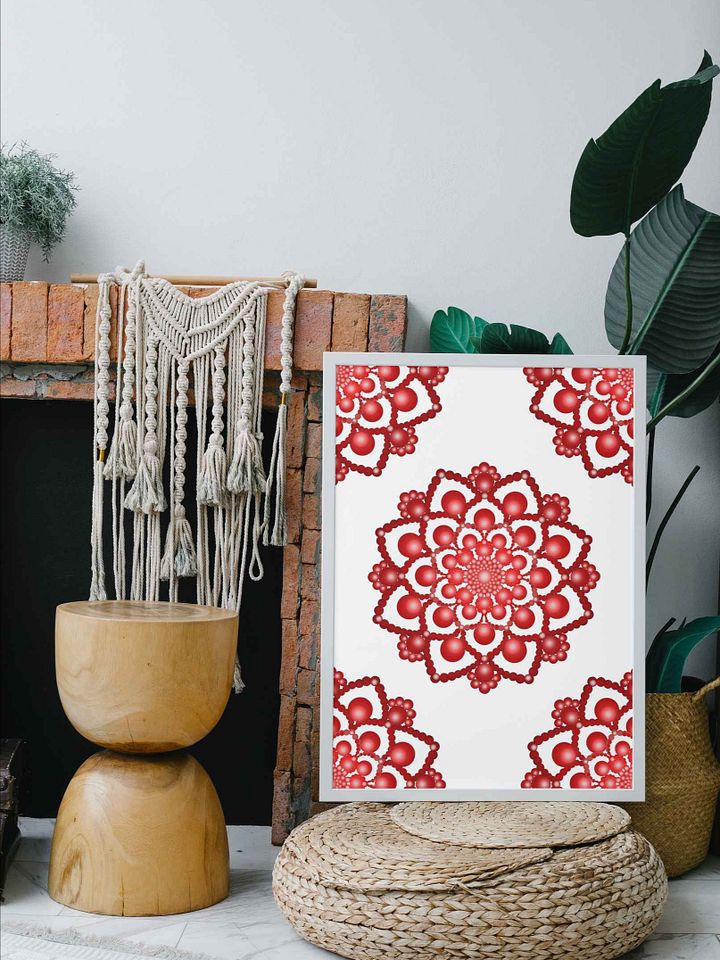Red Dot Mandala Posters, 2 JPG Files product image (1)