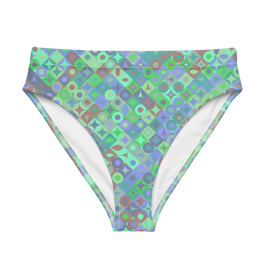 Colorful vector Pattern Design High Waisted Bikini Bottom - v8 product image (5)