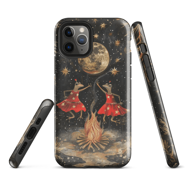 Dancing Frogs Under the Moonlight - Tough Phone Case product image (1)
