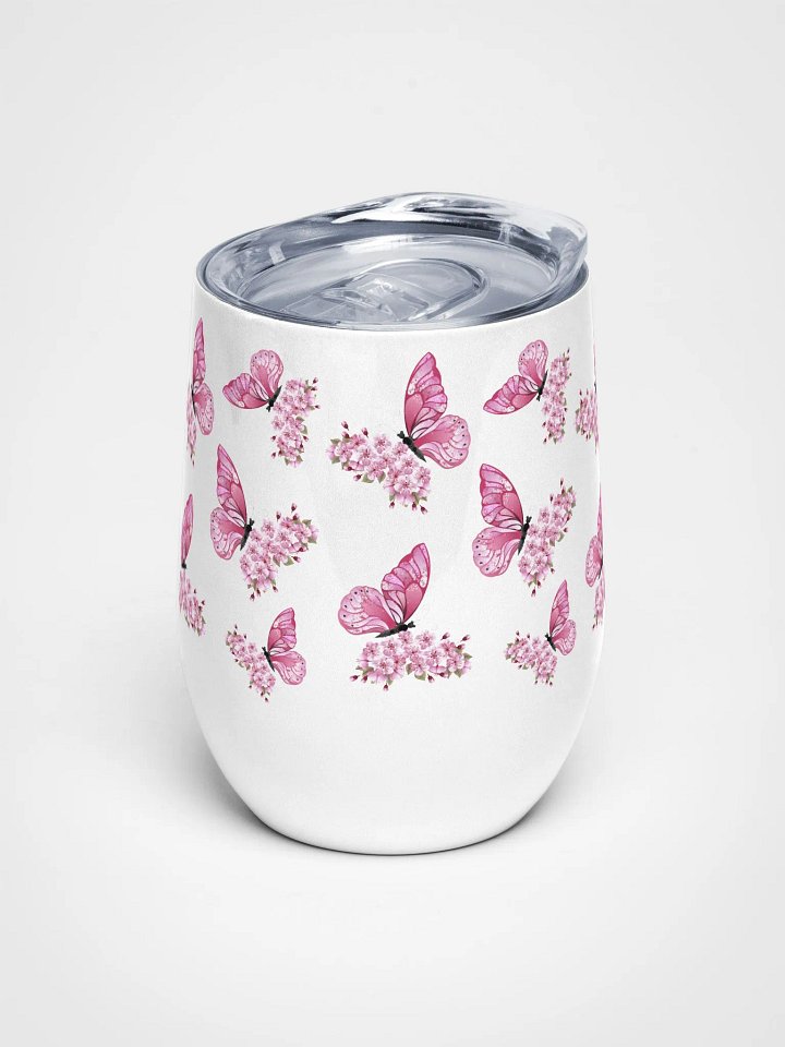 Butterfly Blooms Wine Tumbler product image (1)