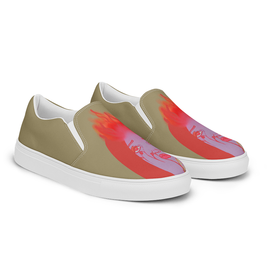 "Up in Flames" Canvas Slip On Shoes (Men's) product image (2)