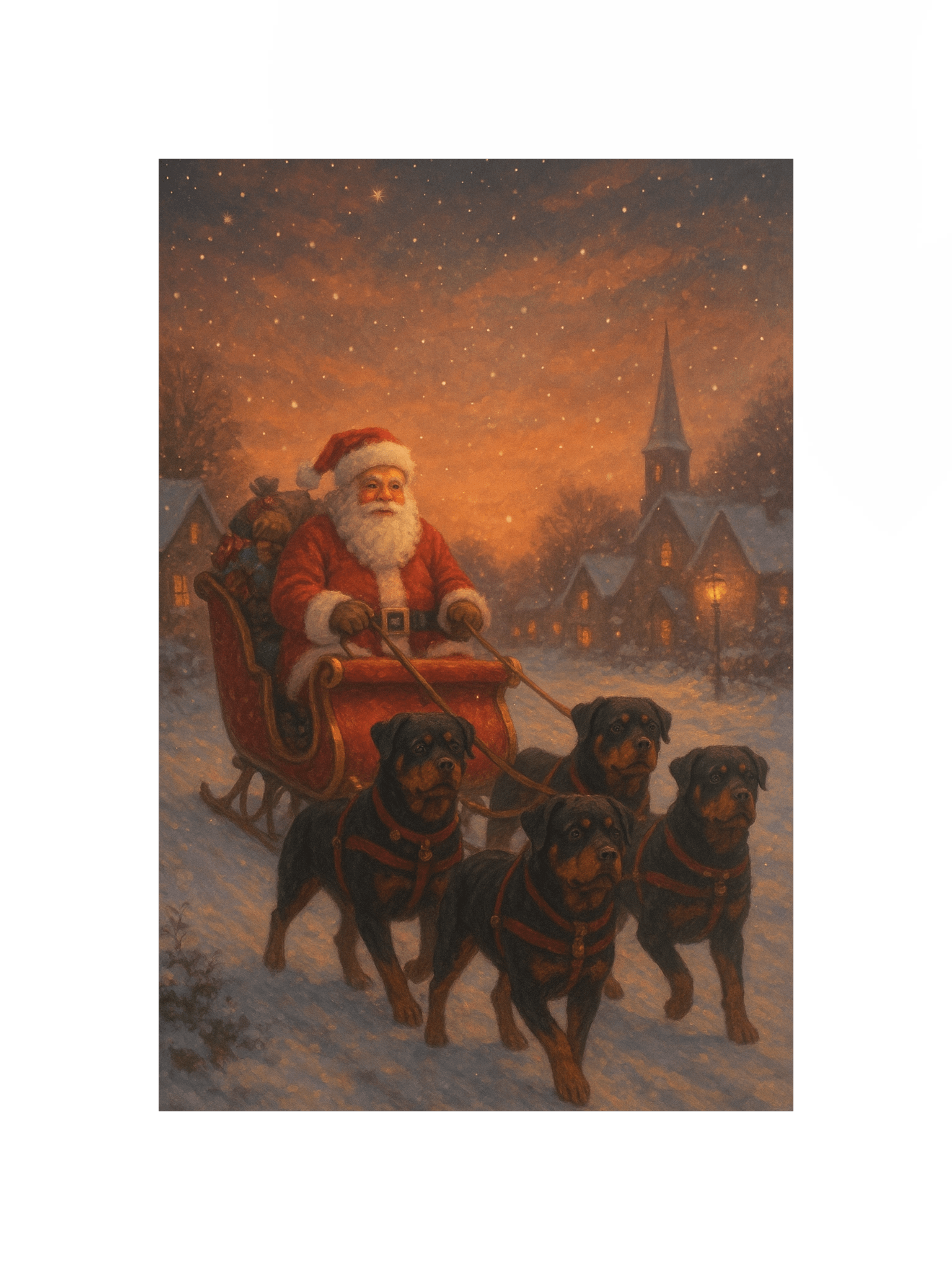 Rottweiler's Christmas Eve Poster product image (12)