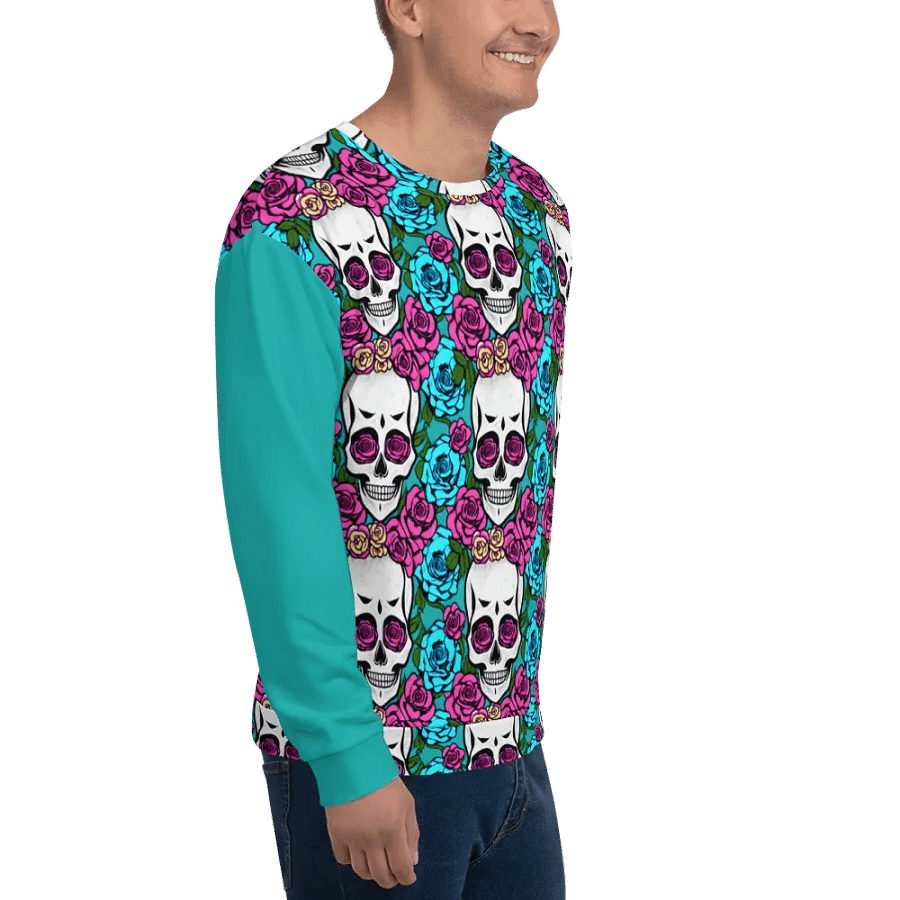 Floral Skull Fiesta Unisex Sweatshirt product image (9)