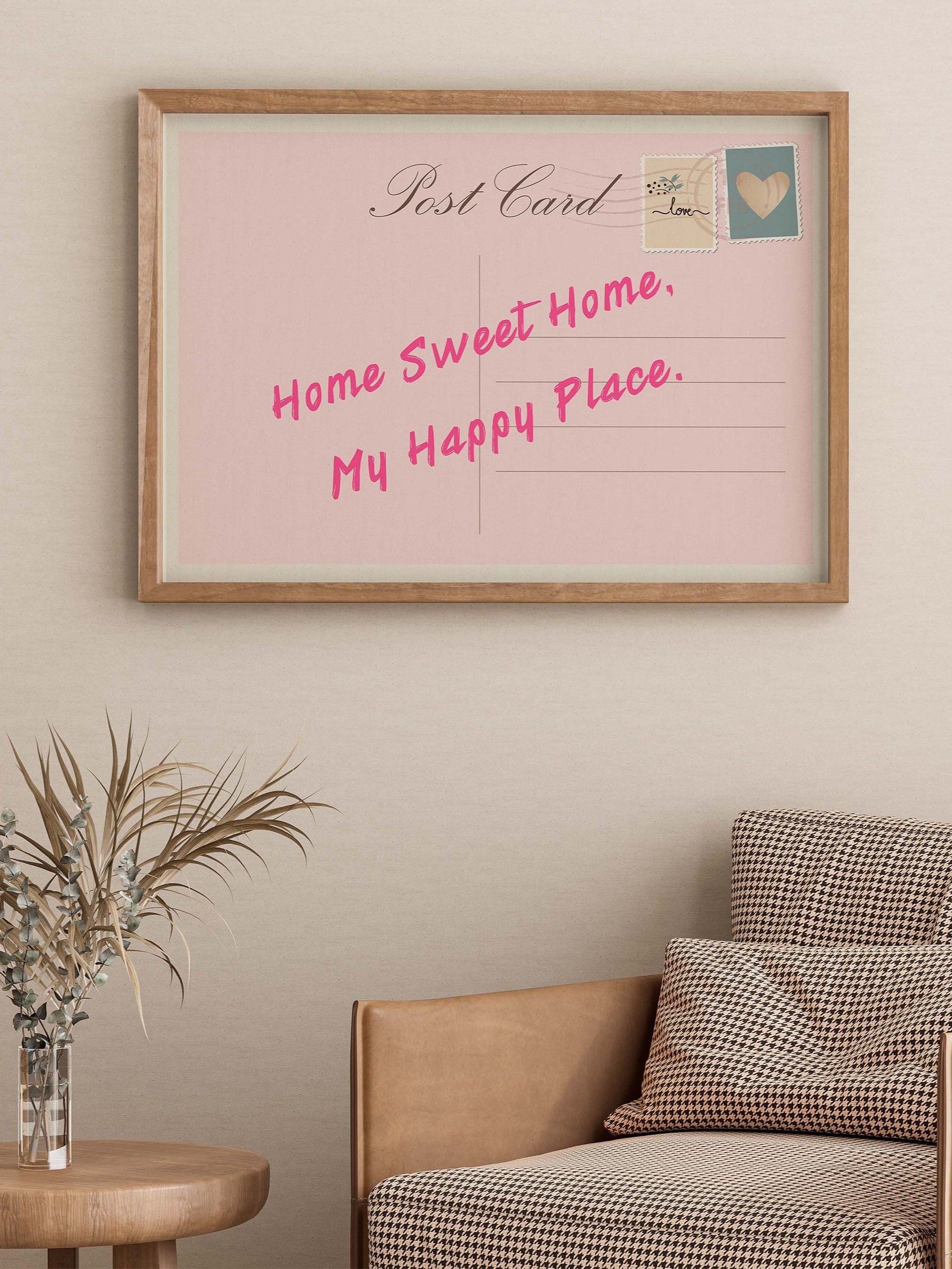 Home Sweet Home My Happy Place Vintage Post Card Wall Art product image (7)