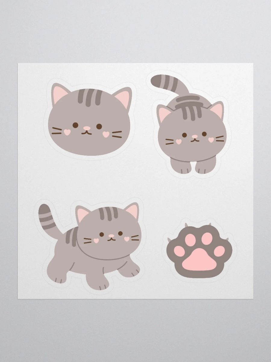 Gery cat stickers product image (4)