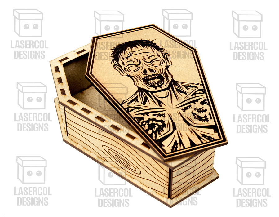 Halloween Coffin Box Set 3 (2 Sizes) - Laser Cut Files product image (5)