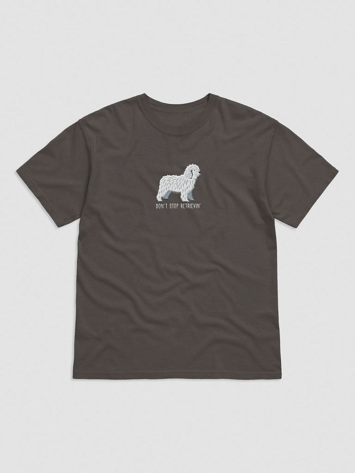 Don't Stop Retrievin' T-Shirt(Embroidered) of a Spanish Water Dog(White) product image (2)