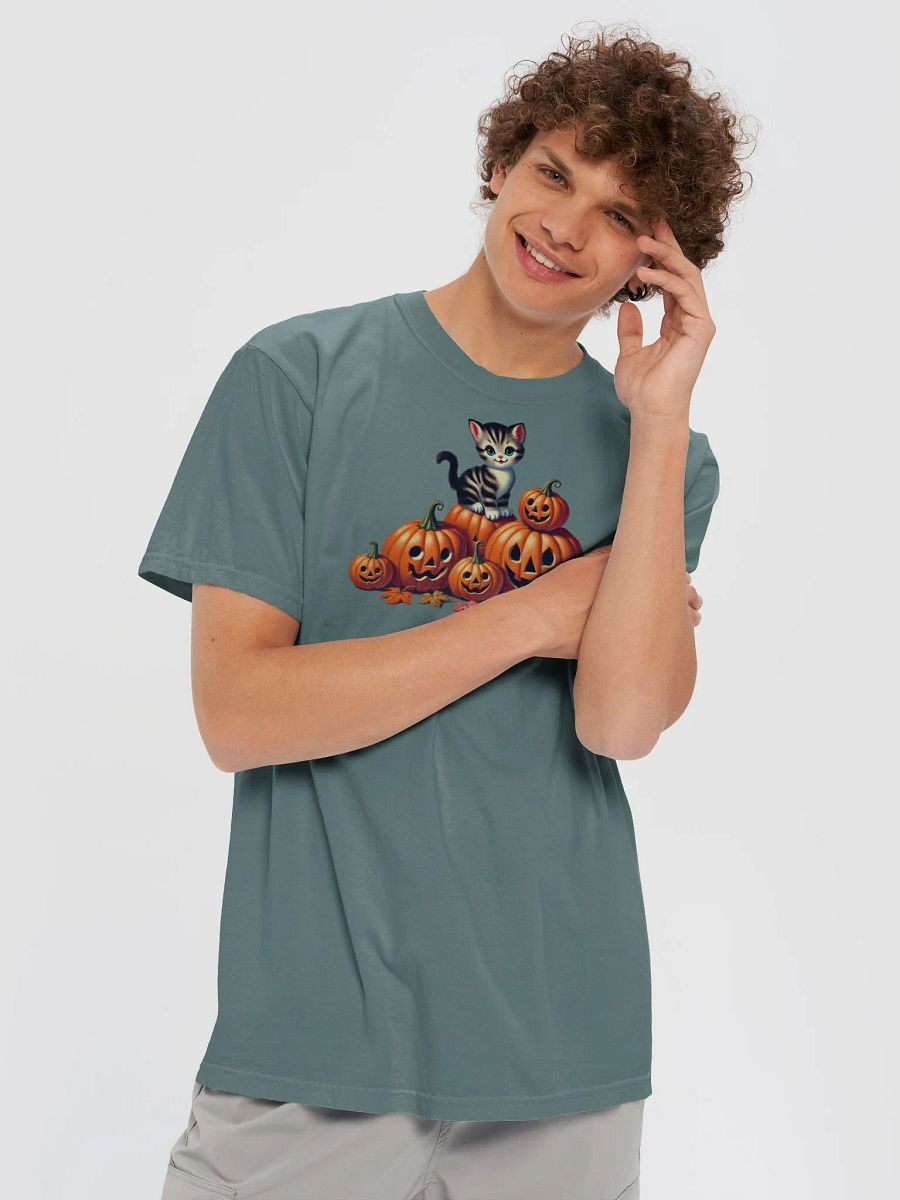 Halloween Kitten and Jack-o-Lanterns Comfort Colors T-Shirt product image (5)