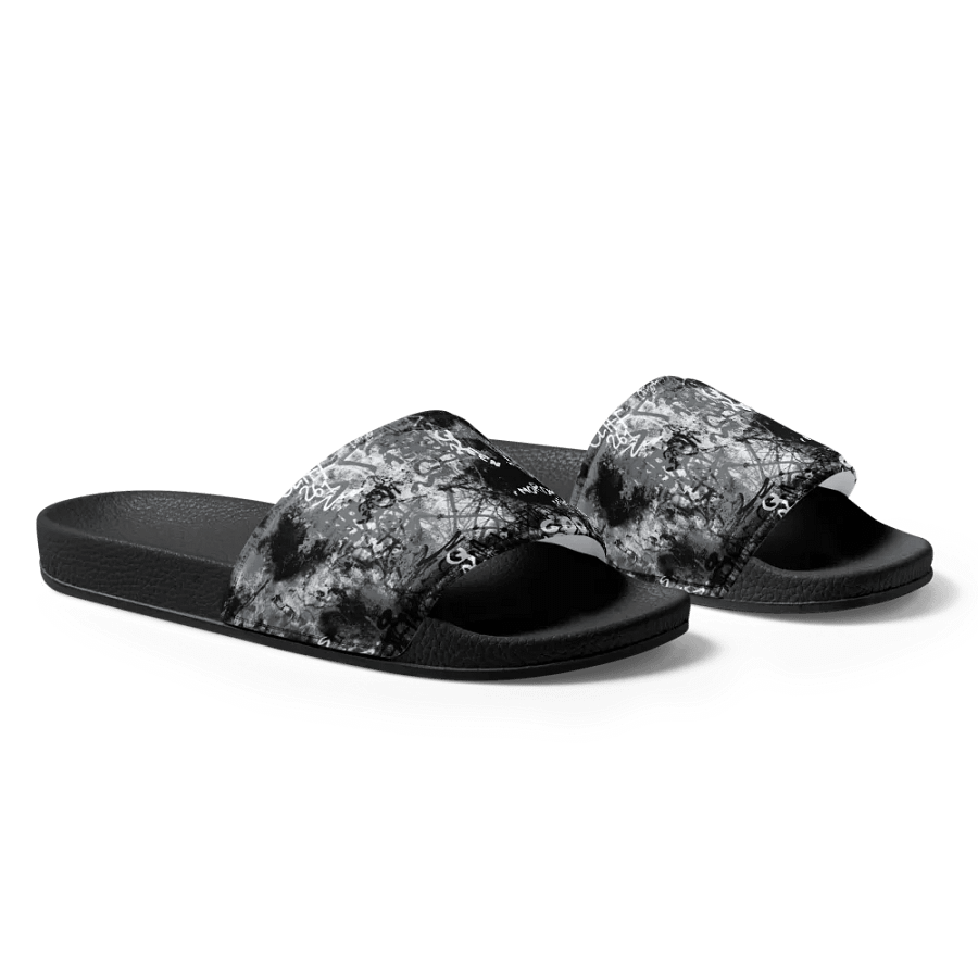 Black and White Graffiti | Men's Slides product image (3)