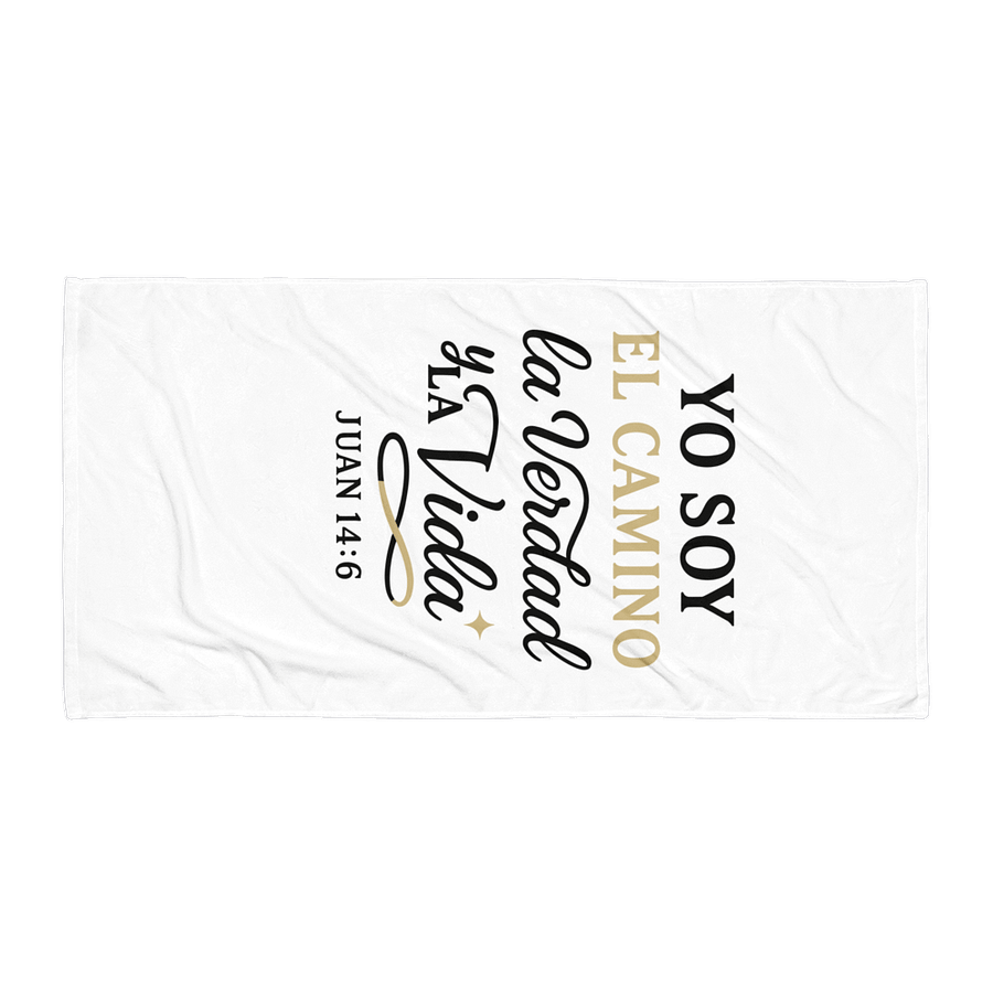 Christian Towel – “Yo Soy el Camino, la Verdad y la Vida” – Spanish Bible Verse product image (1)