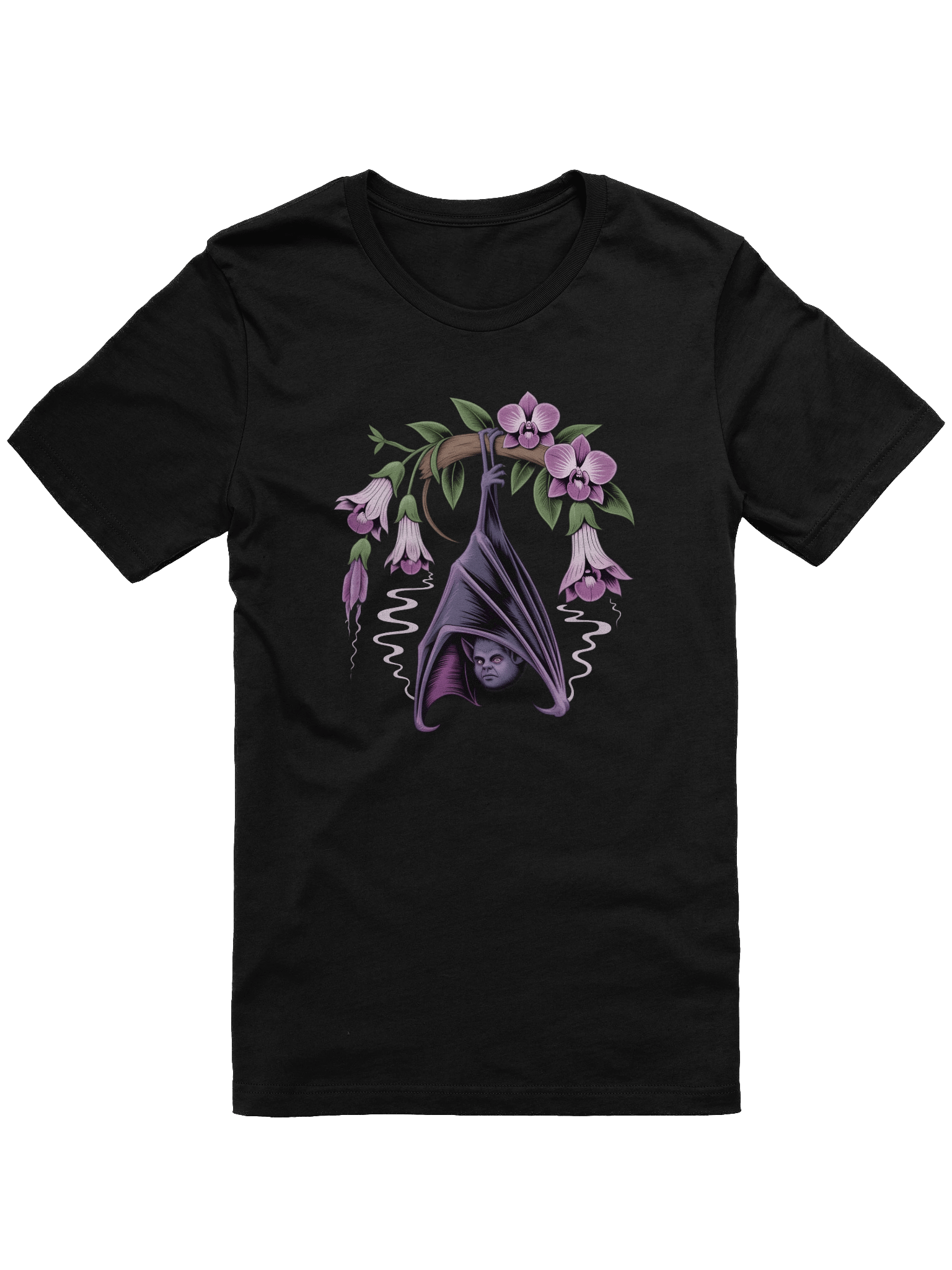 Orchid Bat Stylized Graphic T-Shirt product image (1)