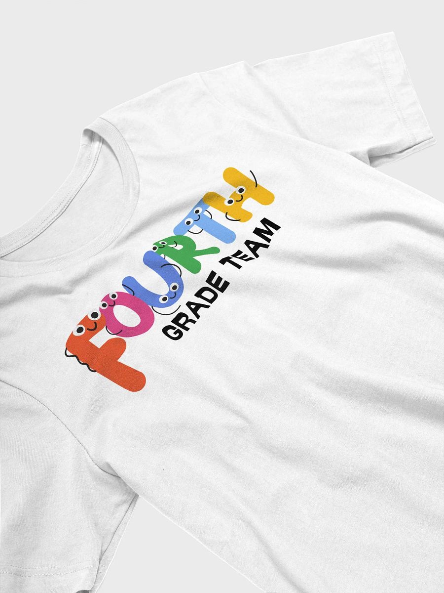 FOURTH GRADE TEAM Cute Letter Characters T-Shirt product image (3)