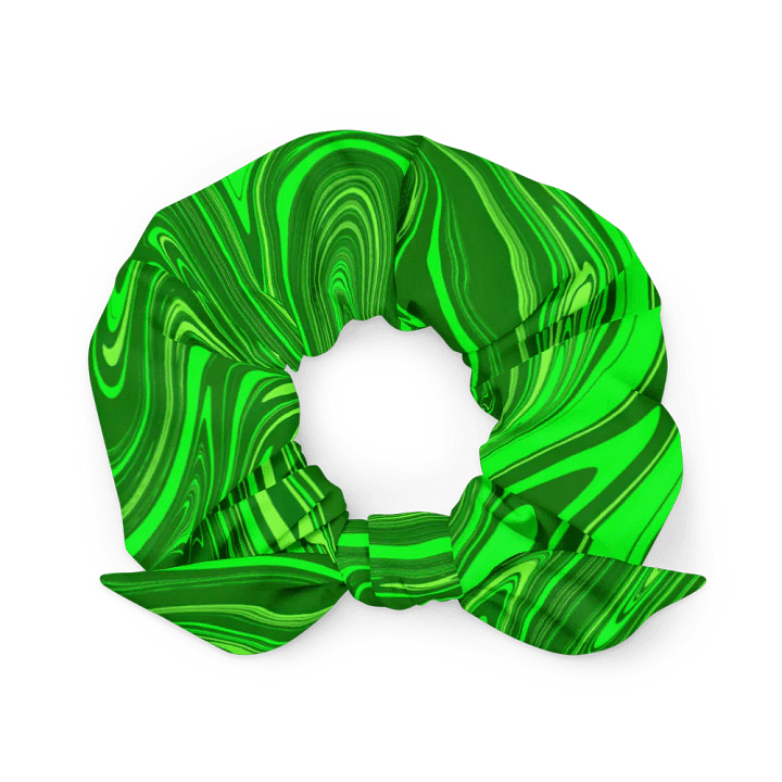 Scrunchie - Different Shades of Green Digital Fluid Art product image (1)