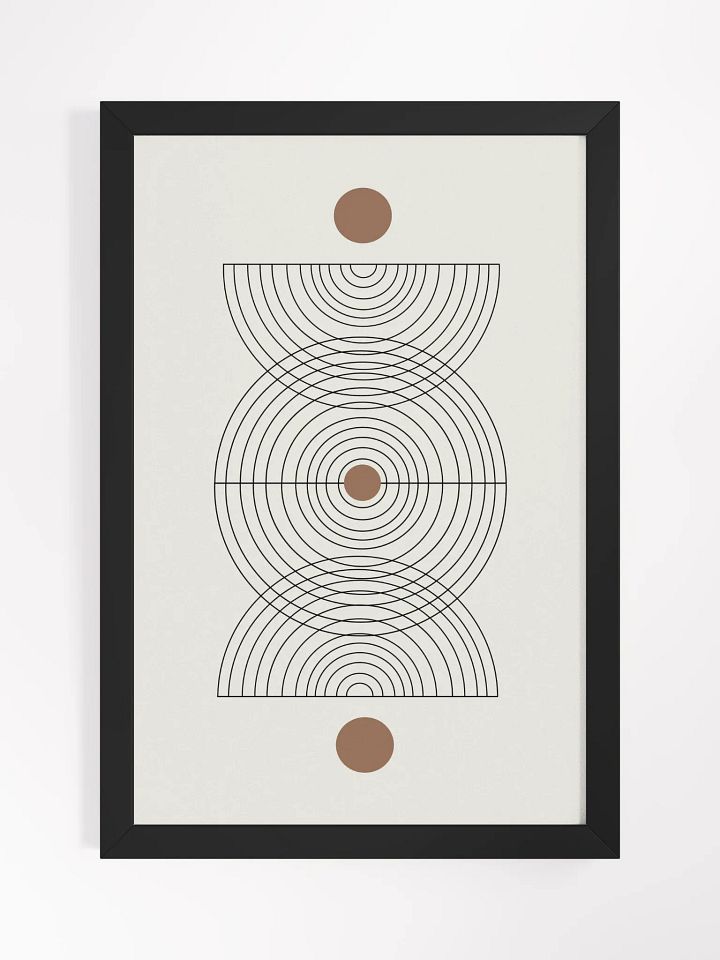 Concentric Mirage Framed Poster | Hypnotic Abstract Art for Contemporary Spaces product image (1)