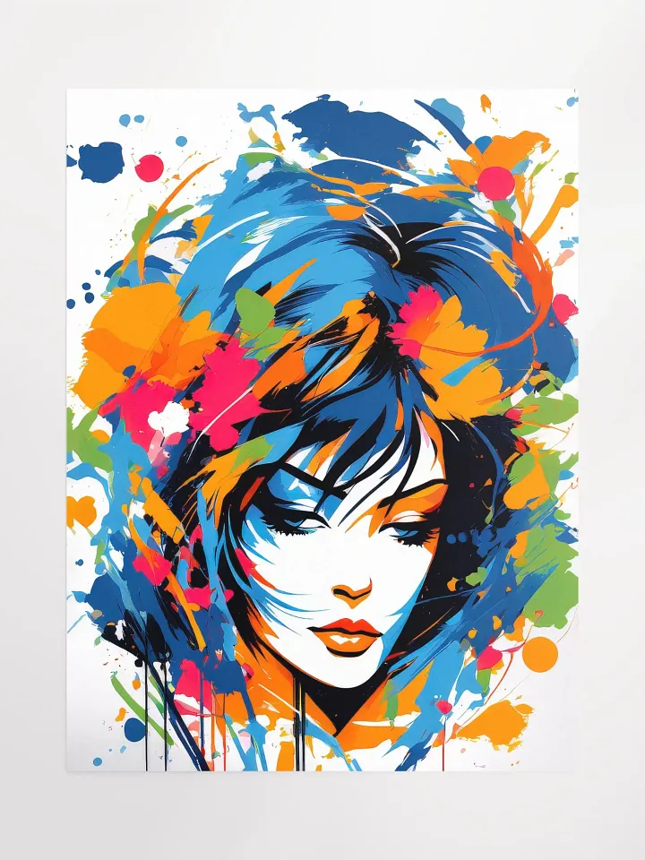 Abstract Woman v12 - Vintage Style Poster - Girly - Medium Size 18x24 Inches product image (1)