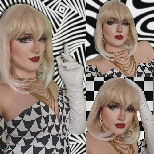Black and white and bob all over

Makeup using @sunsetmakeupofficial liquid lip @kimchichicbeauty @hauslabs