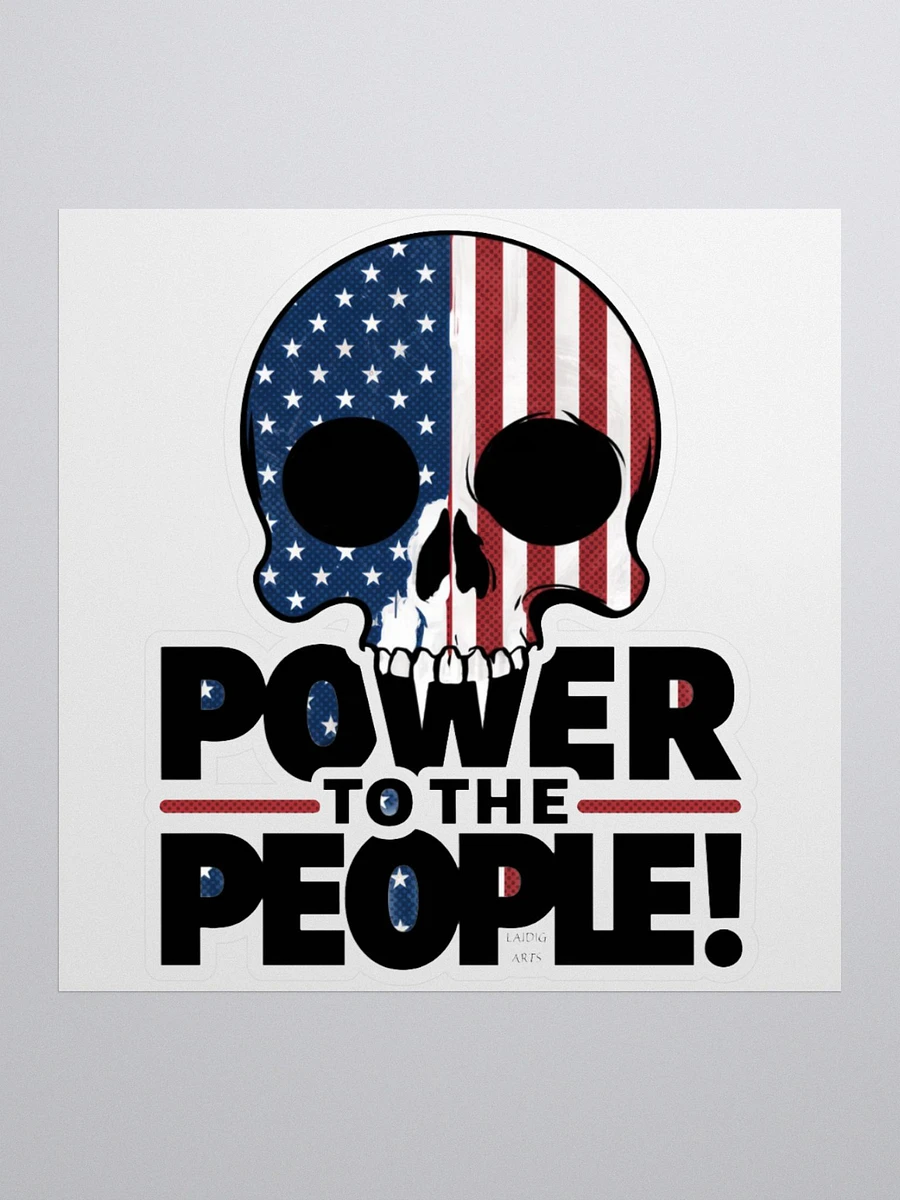 Power To The People Flag Skull Sticker product image (2)