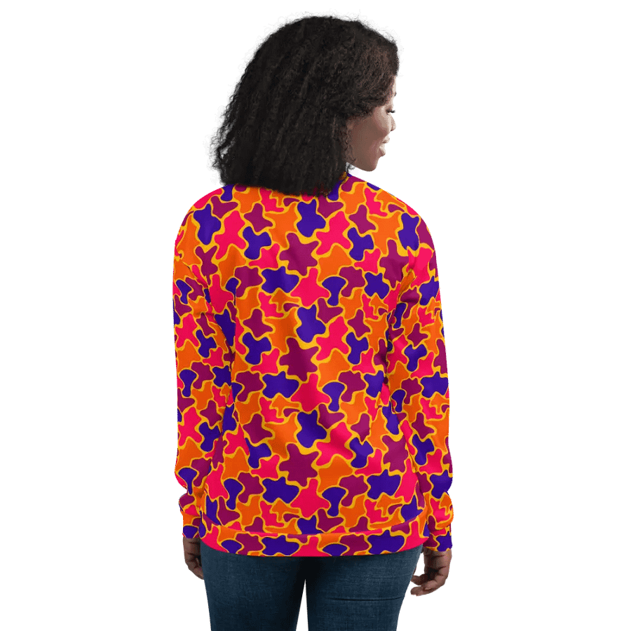 Multi Colored Pattern Blobs Bomber Jacket product image (12)