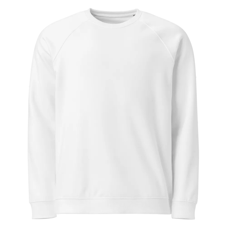Plain Color White Raglan Sweatshirt product image (5)